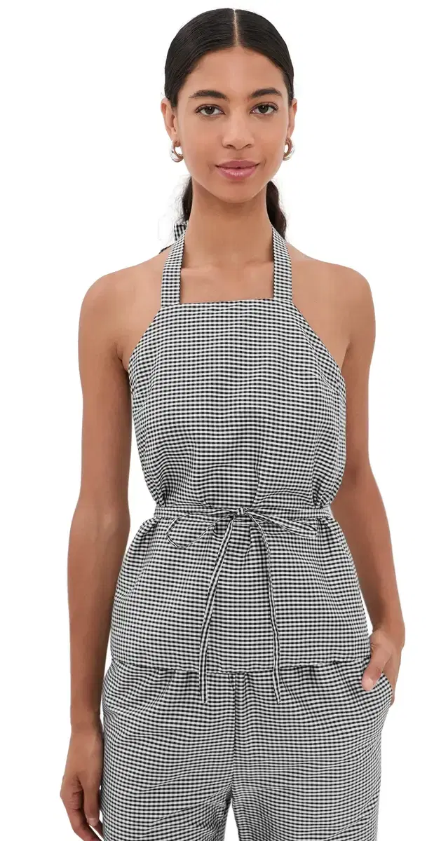 Damaris Bailey Isla Apron Top Black/White Gingham