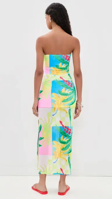 MINKPINK Palmira Mesh Dress Vacation Palms | Thumbnail 3
