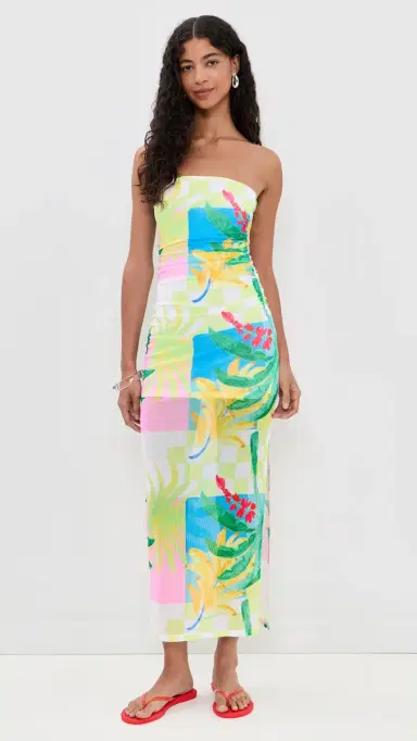 MINKPINK Palmira Mesh Dress Vacation Palms | Thumbnail 5