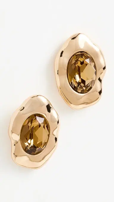 Ettika Molten Glow Crystal Studs Smokey Quartz | Thumbnail 2
