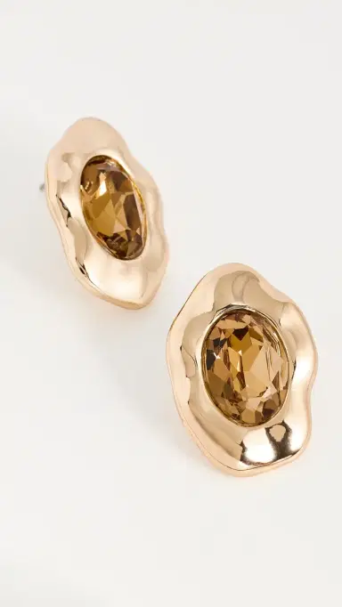 Ettika Molten Glow Crystal Studs Smokey Quartz | Thumbnail 4