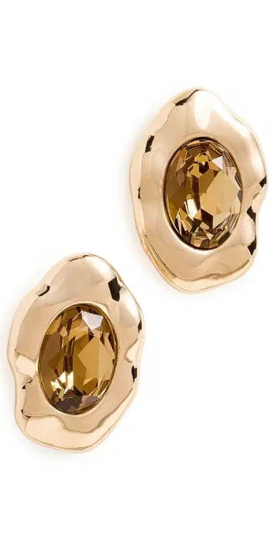 Ettika Molten Glow Crystal Studs Smokey Quartz | Thumbnail 1