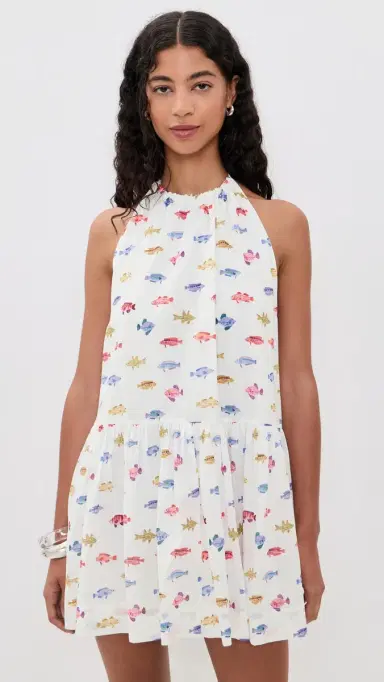 Hill House Home The Sol Tunic Dress Rainbow Fish | Thumbnail 2