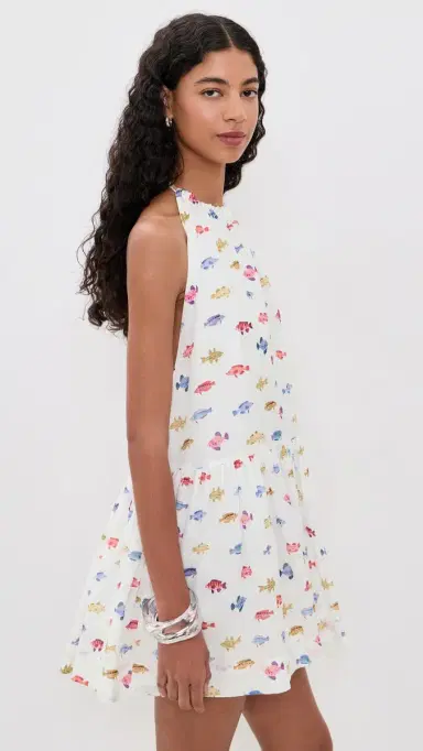 Hill House Home The Sol Tunic Dress Rainbow Fish | Thumbnail 4