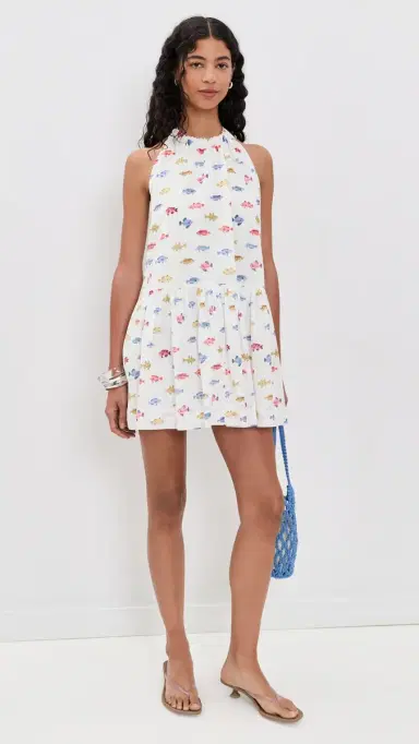 Hill House Home The Sol Tunic Dress Rainbow Fish | Thumbnail 5