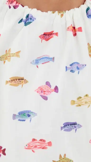 Hill House Home The Sol Tunic Dress Rainbow Fish | Thumbnail 6