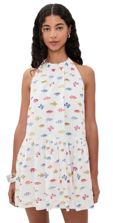 Hill House Home The Sol Tunic Dress Rainbow Fish | Thumbnail 1