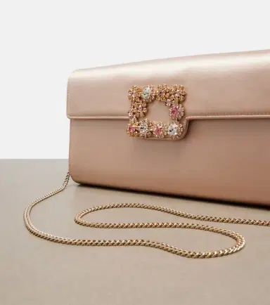 Roger Vivier Efflorescence embellished satin clutch | Thumbnail 3 Roger Vivier Efflorescence embellished satin clutch | Thumbnail 3