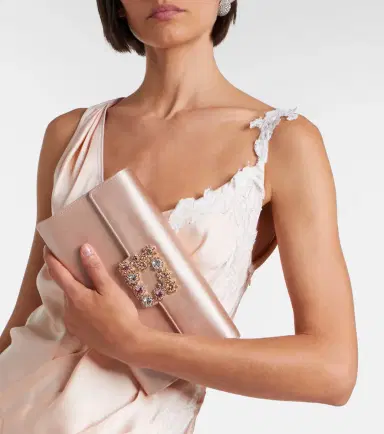 Roger Vivier Efflorescence embellished satin clutch | Thumbnail 6 Roger Vivier Efflorescence embellished satin clutch | Thumbnail 6