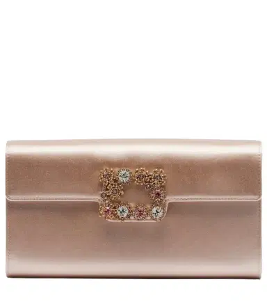 Roger Vivier Efflorescence embellished satin clutch | Thumbnail 1 Roger Vivier Efflorescence embellished satin clutch | Thumbnail 1