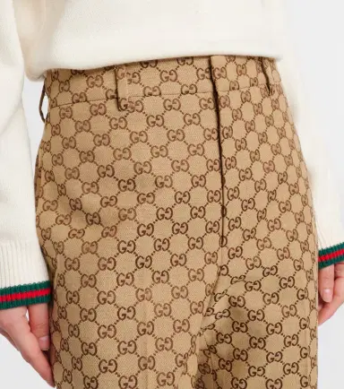 Gucci Cotton-blend straight pants | Thumbnail 3 Gucci Cotton-blend straight pants | Thumbnail 3