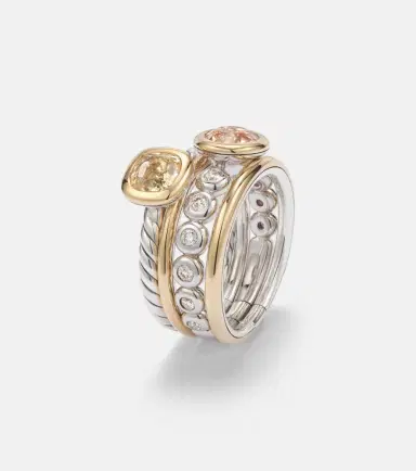David Yurman DY Mercer 18kt gold and sterling silver ring with gemstones | Thumbnail 4 David Yurman DY Mercer 18kt gold and sterling silver ring with gemstones | Thumbnail 4
