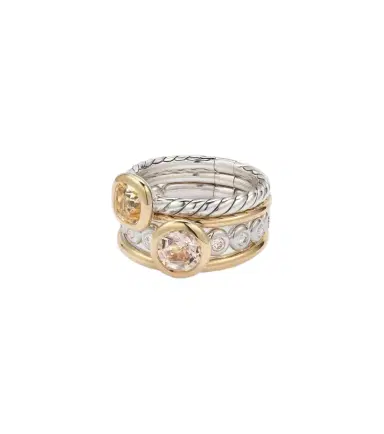 David Yurman DY Mercer 18kt gold and sterling silver ring with gemstones | Thumbnail 1 David Yurman DY Mercer 18kt gold and sterling silver ring with gemstones | Thumbnail 1
