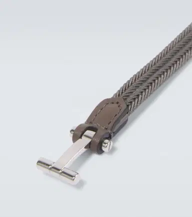 Tom Ford Braided leather-trimmed bracelet | Thumbnail 2