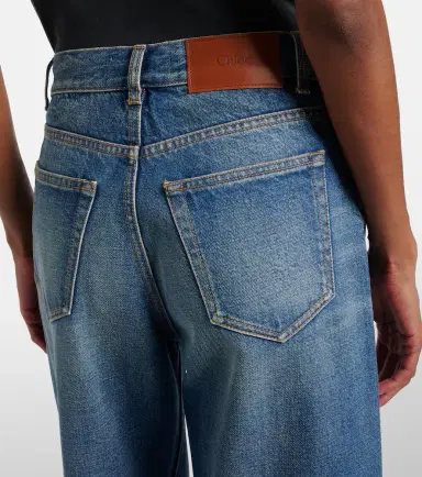 Chloé Chloé Distressed cropped wide-leg jeans | Thumbnail 5 Chloé Chloé Distressed cropped wide-leg jeans | Thumbnail 5