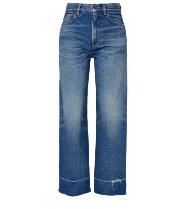 Chloe Chloé Distressed cropped wide-leg jeans