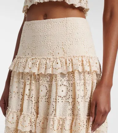 Elie Saab Guipure lace cotton and silk-blend maxi skirt | Thumbnail 2 Elie Saab Guipure lace cotton and silk-blend maxi skirt | Thumbnail 2