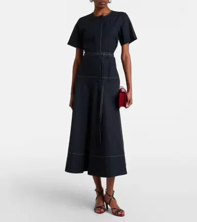 Proenza Schouler White Label Elizabeth belted midi dress | Thumbnail 4