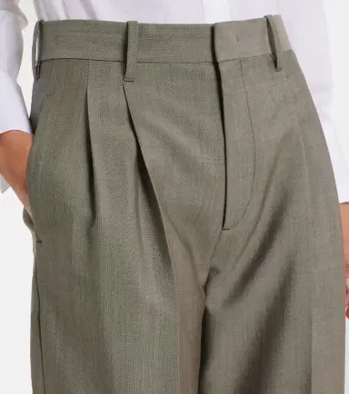 Victoria Beckham Wool and mohair straight pants | Thumbnail 2 Victoria Beckham Wool and mohair straight pants | Thumbnail 2