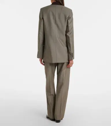 Victoria Beckham Wool and mohair straight pants | Thumbnail 6 Victoria Beckham Wool and mohair straight pants | Thumbnail 6