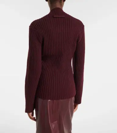 Victoria Beckham Ribbed-knit wool and cashmere sweater | Thumbnail 5