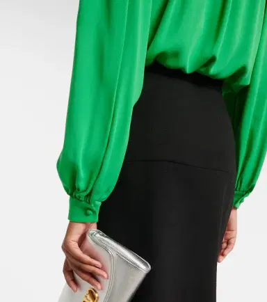 Valentino Tie-neck silk georgette blouse | Thumbnail 3 Valentino Tie-neck silk georgette blouse | Thumbnail 3