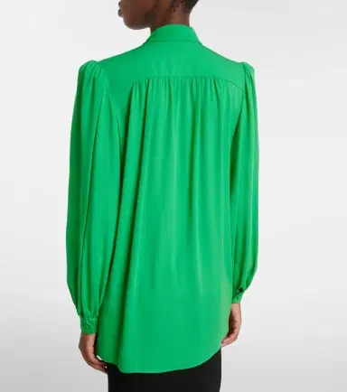 Valentino Tie-neck silk georgette blouse | Thumbnail 4 Valentino Tie-neck silk georgette blouse | Thumbnail 4