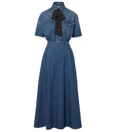 Valentino Belted denim polo dress | Thumbnail 1 Valentino Belted denim polo dress | Thumbnail 1
