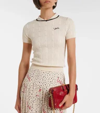 Valentino Logo cotton-blend top | Thumbnail 2 Valentino Logo cotton-blend top | Thumbnail 2