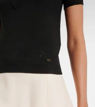 Valentino VLogo tie-neck wool-blend top | Thumbnail 3 Valentino VLogo tie-neck wool-blend top | Thumbnail 3