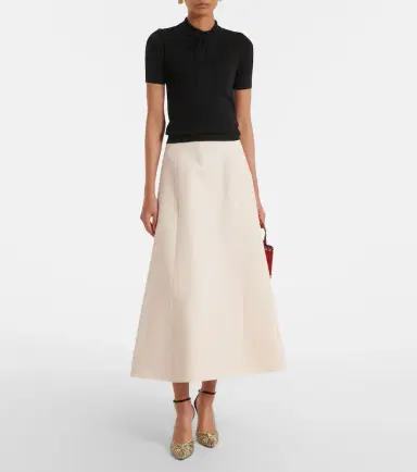 Valentino VLogo tie-neck wool-blend top | Thumbnail 5 Valentino VLogo tie-neck wool-blend top | Thumbnail 5