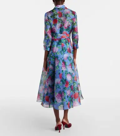 Carolina Herrera Floral silk organza shirt dress | Thumbnail 3