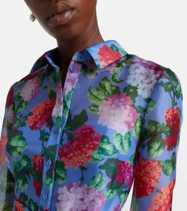 Carolina Herrera Floral silk organza shirt dress | Thumbnail 4