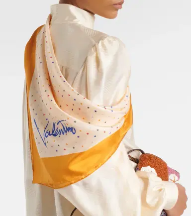 Valentino Polka-dot silk twill scarf | Thumbnail 5 Valentino Polka-dot silk twill scarf | Thumbnail 5