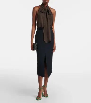 Tom Ford Tie-neck silk georgette top | Thumbnail 2 Tom Ford Tie-neck silk georgette top | Thumbnail 2