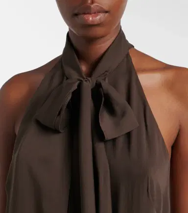 Tom Ford Tie-neck silk georgette top | Thumbnail 5 Tom Ford Tie-neck silk georgette top | Thumbnail 5