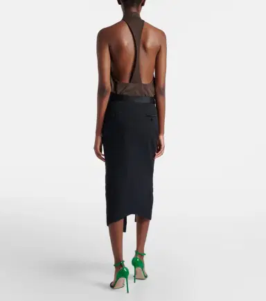 Tom Ford Satin pencil skirt | Thumbnail 6 Tom Ford Satin pencil skirt | Thumbnail 6