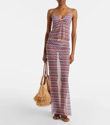 Bananhot Solay chevron maxi skirt | Thumbnail 2