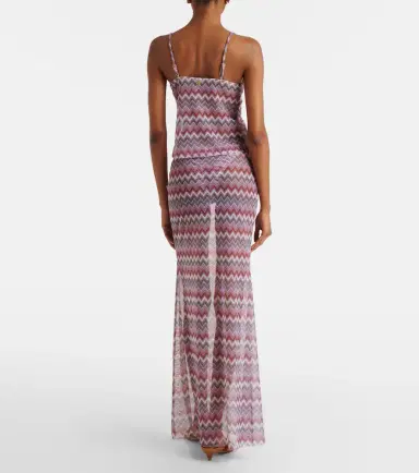 Bananhot Solay chevron maxi skirt | Thumbnail 4