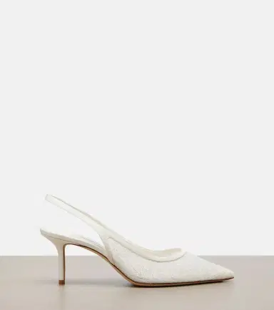 Jimmy Choo Bridal Love glitter slingback pumps | Thumbnail 3