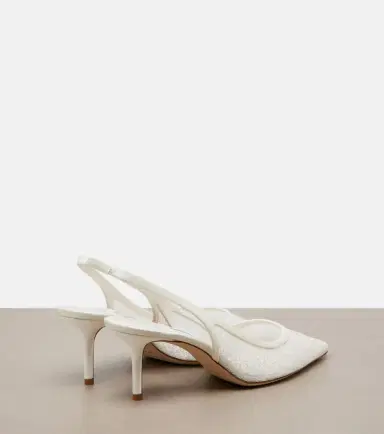 Jimmy Choo Bridal Love glitter slingback pumps | Thumbnail 4