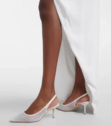Jimmy Choo Bridal Love glitter slingback pumps | Thumbnail 6