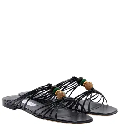 Jimmy Choo Lova embellished leather sandals | Thumbnail 1
