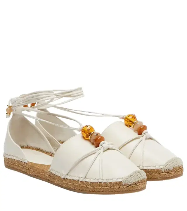 Jimmy Choo Lemi beaded leather espadrilles