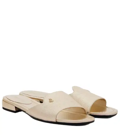 Jimmy Choo Dina metallic leather slides | Thumbnail 1 Jimmy Choo Dina metallic leather slides | Thumbnail 1