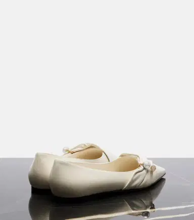 Jimmy Choo Rafi embellished leather ballet flats | Thumbnail 3