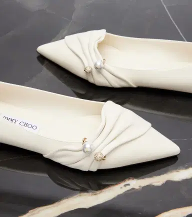 Jimmy Choo Rafi embellished leather ballet flats | Thumbnail 4