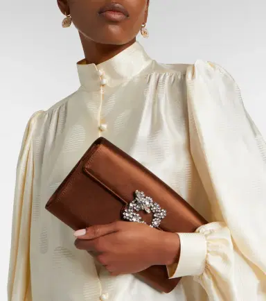 Roger Vivier Efflorescence embellished satin clutch | Thumbnail 6 Roger Vivier Efflorescence embellished satin clutch | Thumbnail 6