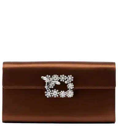 Roger Vivier Efflorescence embellished satin clutch | Thumbnail 1 Roger Vivier Efflorescence embellished satin clutch | Thumbnail 1