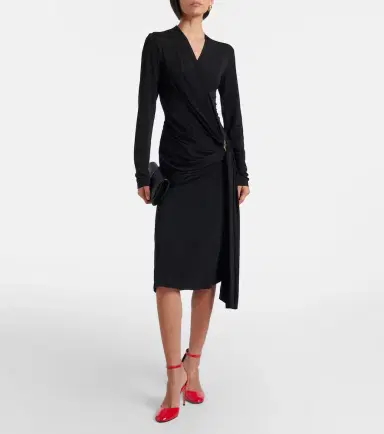 Ferragamo Draped jersey midi dress | Thumbnail 2